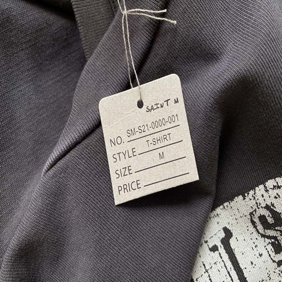 Saint Michael  Sheep and Lion  Short Sleeve Washed Black - Picture 5 of 14